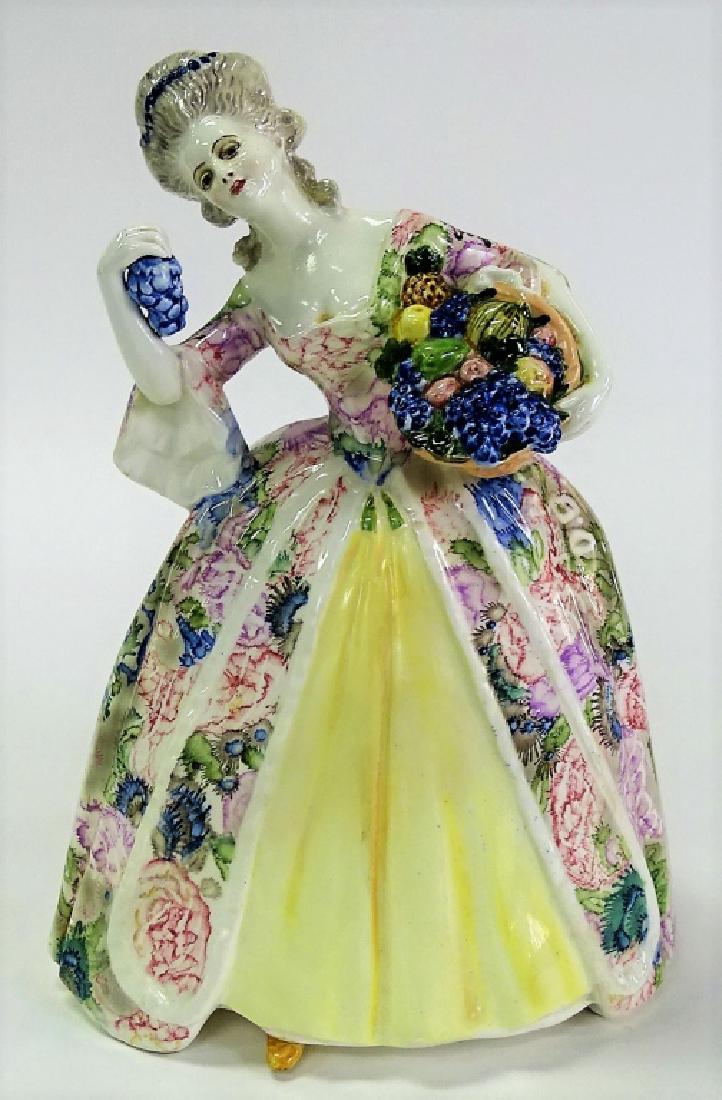 GOLDSCHEIDER PORCELAIN FIGURE OF RENAISSANCE WOMAN (1 of 3)