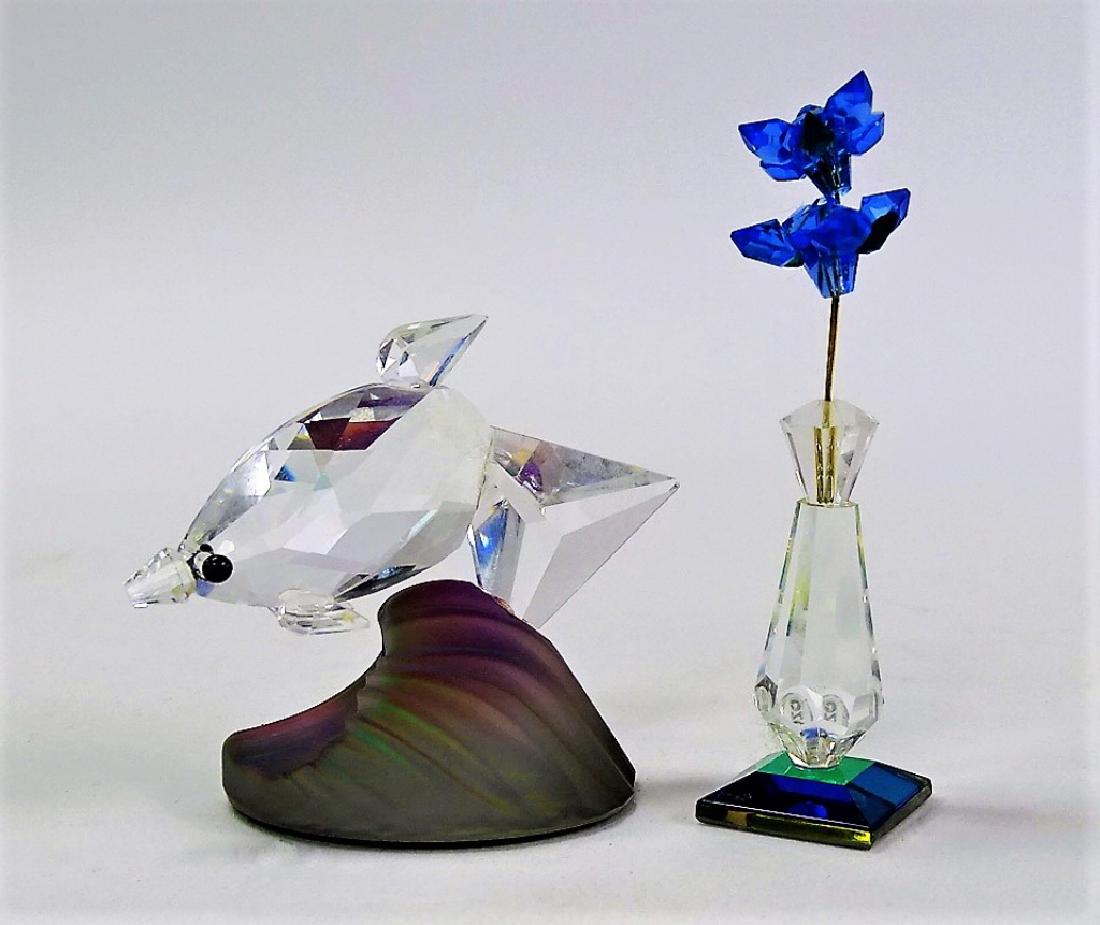 2PCS SWAROVSKI COLORED CRYSTAL FIGURINES (1 of 3)