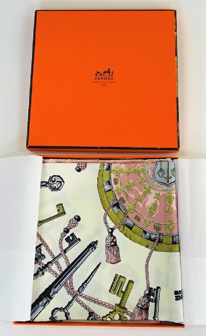 VINTAGE HERMES 'LES CLES' 100% SILK SCARF (1 of 7)