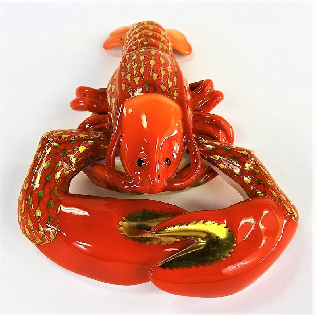 HEREND HAND-PAINTED PORCELAIN LOBSTER FIGURINE (1 of 4)