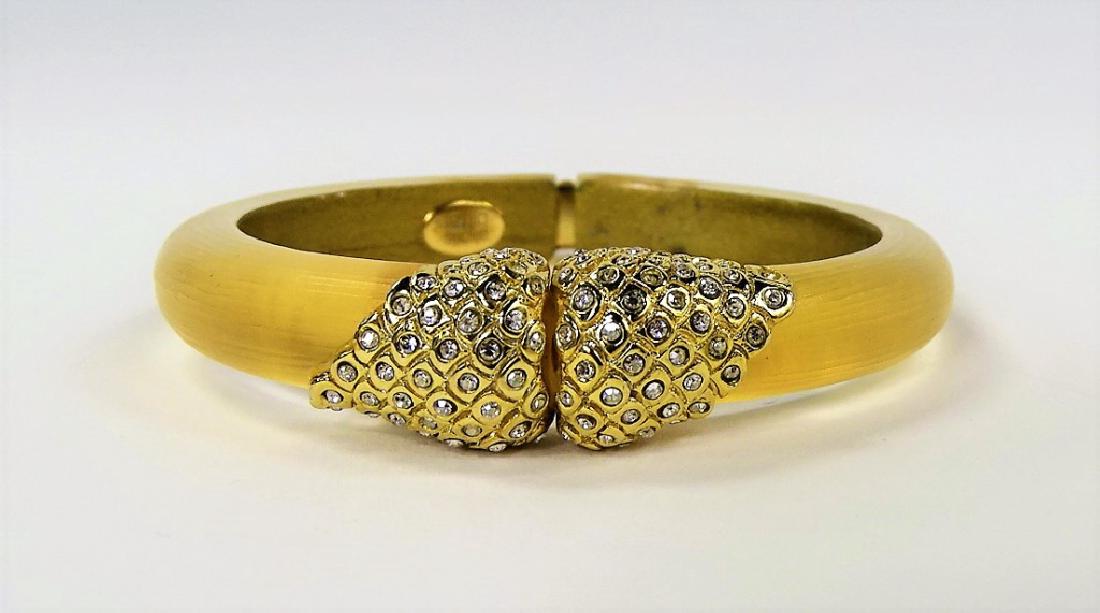 ALEXIS BITTAR LUCITE RHINESTONE CLAMPER BRACELET (1 of 2)