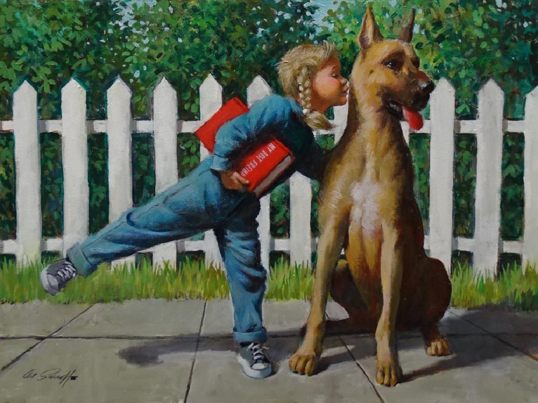 ART SARNOFF ORIGINAL OIL ON CANVAS PAINTING (1 of 3)