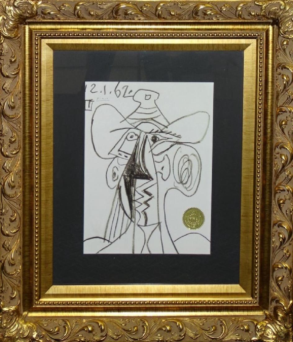 PABLO PICASSO 'TÊTE DE FEMME AU CHAPEAU' LITHO (1 of 5)