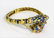 18KT YELLOW GOLD ENAMELED SNAKE BANGLE BRACELET - 2