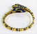 18KT YELLOW GOLD ENAMELED SNAKE BANGLE BRACELET - 4