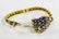 18KT YELLOW GOLD ENAMELED SNAKE BANGLE BRACELET - 7