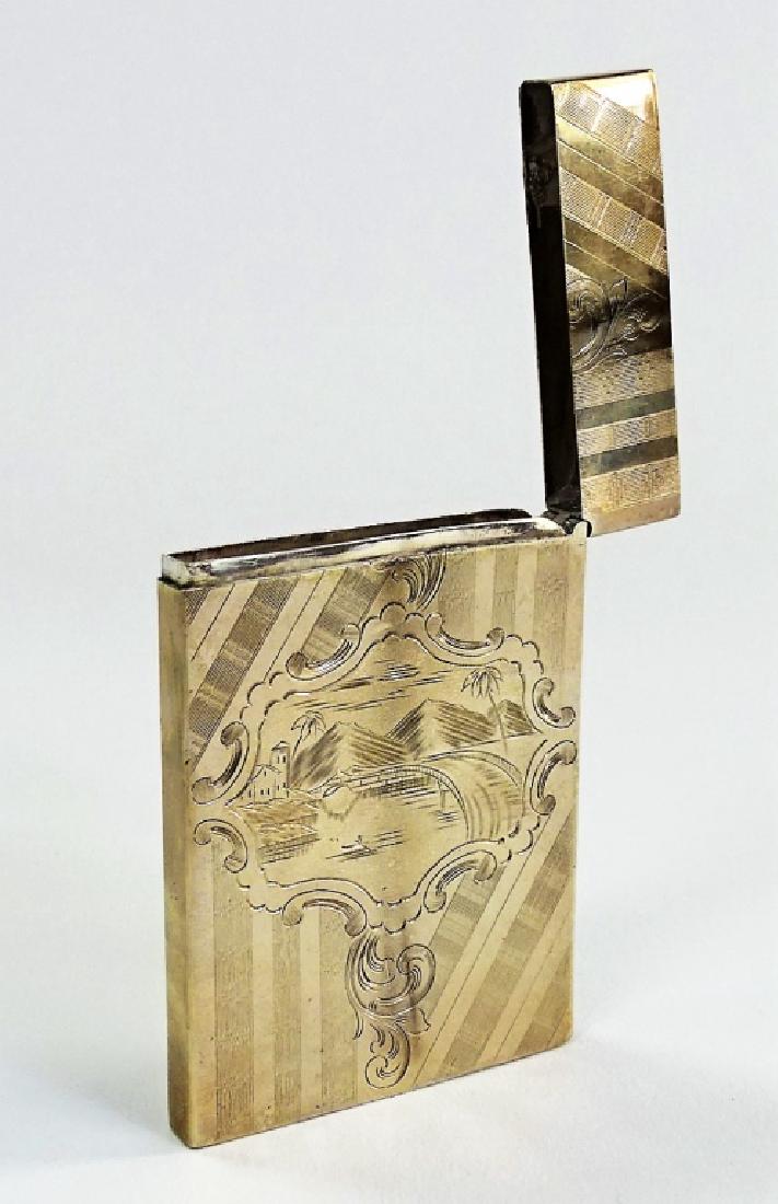 ANTIQUE STERLING SILVER ENGRAVED CARD CASE (1 of 3)