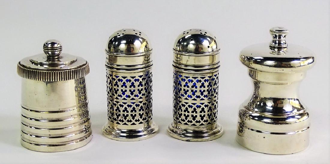 4PCS ASSORTED STERLING SILVER SHAKERS (1 of 5)