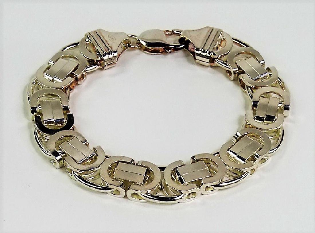 ITALIAN STERLING LINK BRACELET CHANEL STYLE (1 of 3)