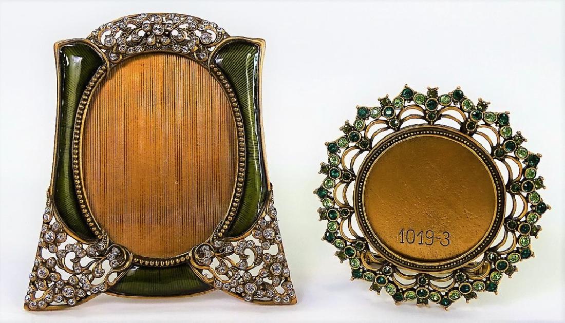 LOT OF 2 EDGAR BEREBI JEWELED PICTURE FRAMES (1 of 3)