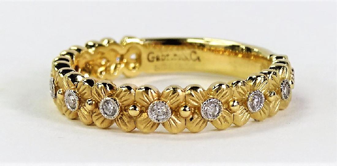WONDERFUL GABRIEL & CO. 14KT YG DIAMOND BAND RING (1 of 2)