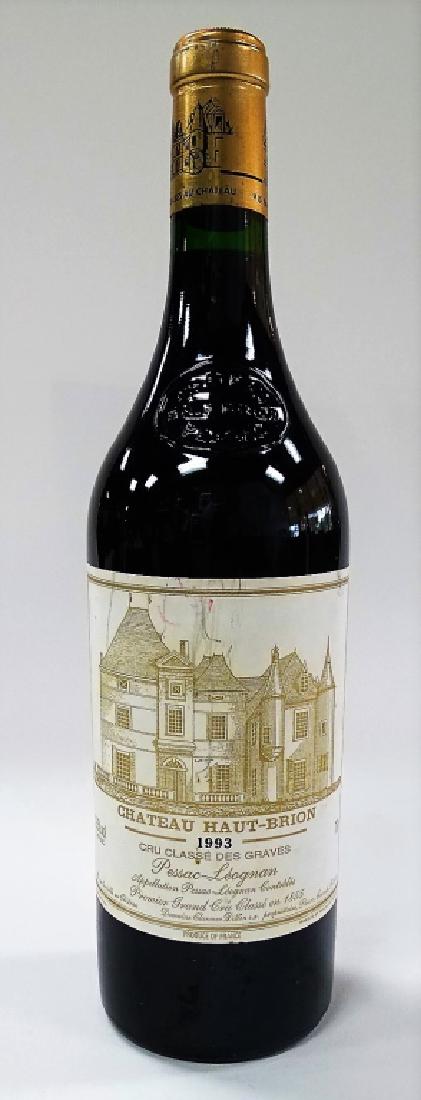 1993 750ML CHATEAU HAUT-BRION RED WINE: 1993 750ml Chateau Haut-Brion pessac leognan bordeaux French red wine. Firm and bright, with nicely realized berry and red plum flavors, suggesting richness and suppleness under fine tannins. Circa: F