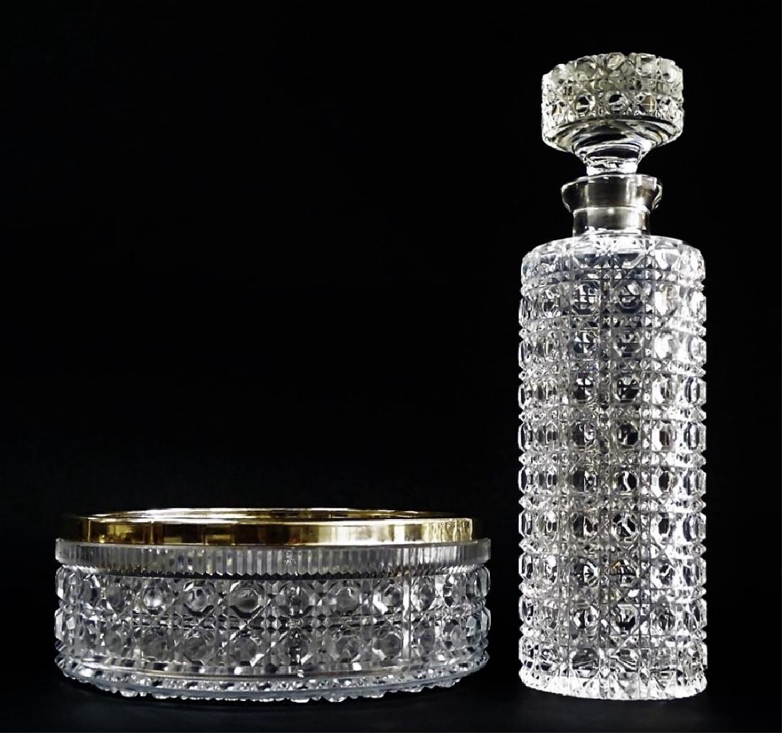 2PCS AMERICAN BRILLIANT CUT CRYSTAL TABLE WARES (1 of 2)