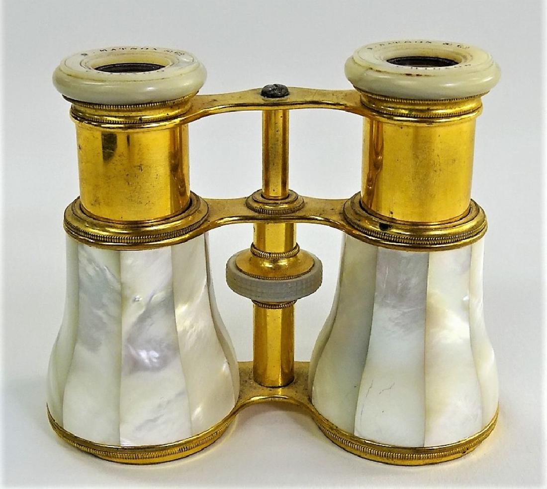 Pr Antique Mother Of Pearl Opera Glasses