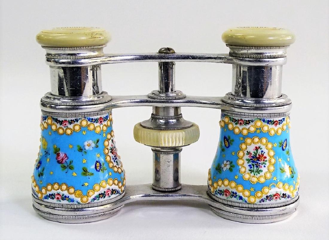 PR OF THEODORE B. STARR ENAMELED OPERA GLASSES (1 of 3)
