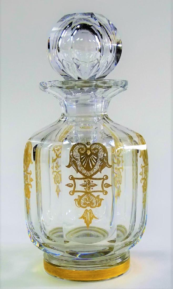 VTG BACCARAT GOLD ETCHED CRYSTAL PERFUME BOTTLE (1 of 4)
