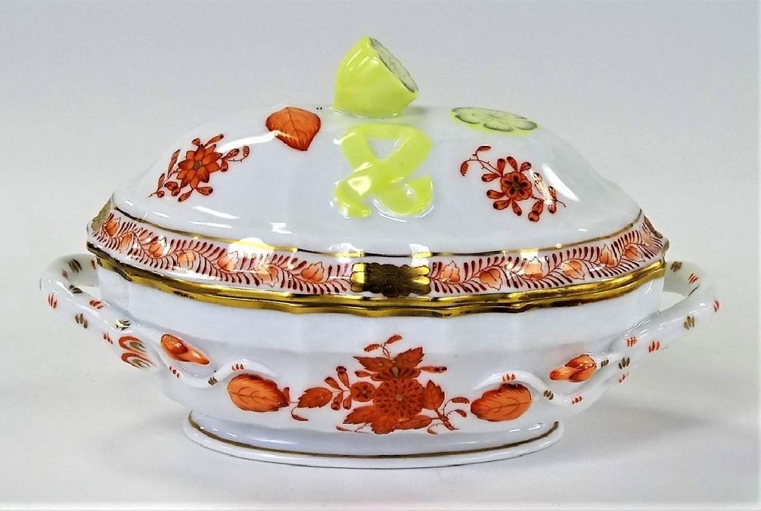 HEREND HAND PAINTED MINIATURE LIDDED TUREEN (1 of 3)