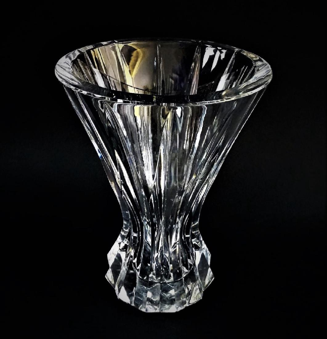 RARE VAL ST. LAMBERT HEAVY CUT CRYSTAL VASE (1 of 2)