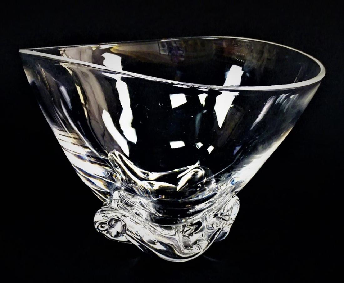 SIGNED STEUBEN MOLDED CLEAR CRYSTAL BOWL (1 of 4)