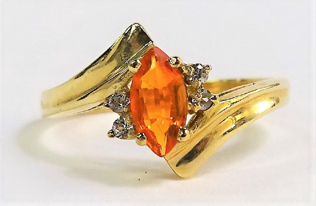 LADIES ELEGANT 10KT YELLOW GOLD CITRINE RING (1 of 4)