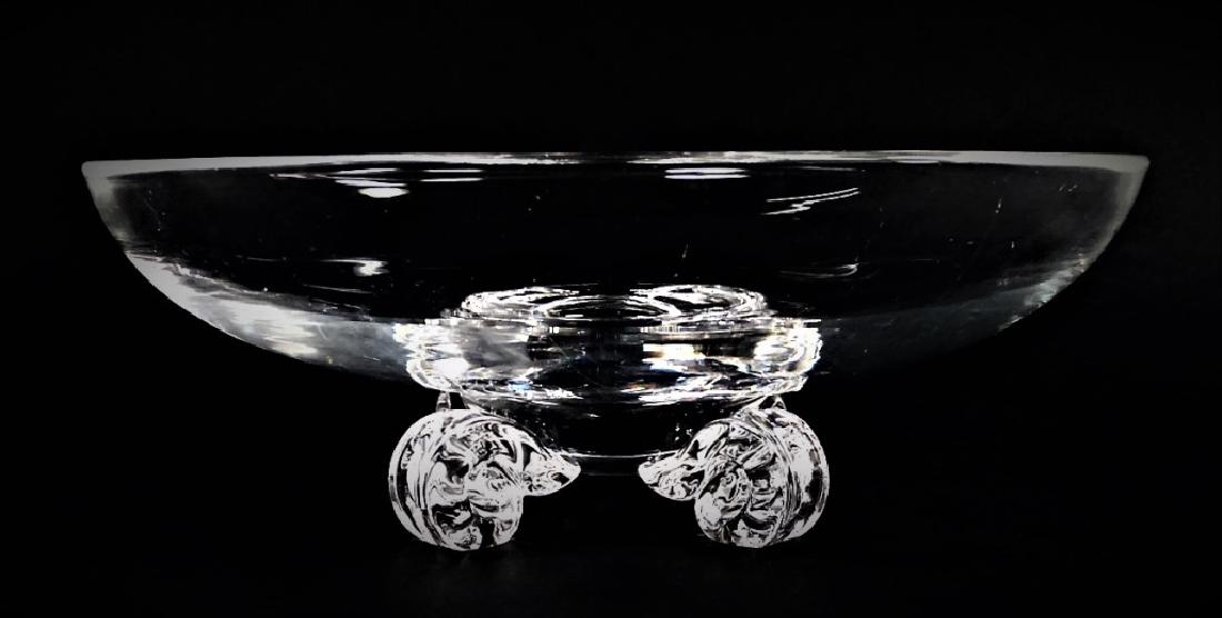 STEUBEN LARGE FOOTED CRYSTAL FOOTED CENTER BOWL (1 of 3)
