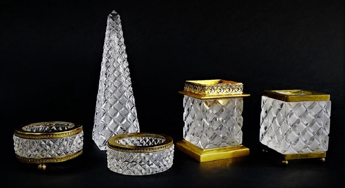 5 VTG FRENCH CRYSTAL DECORATIVE TABLEWARES (1 of 2)
