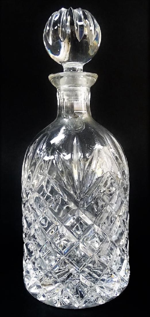 ANTIQUE BLOCK FINE CUT CRYSTAL DECANTER BOTTLE (1 of 3)