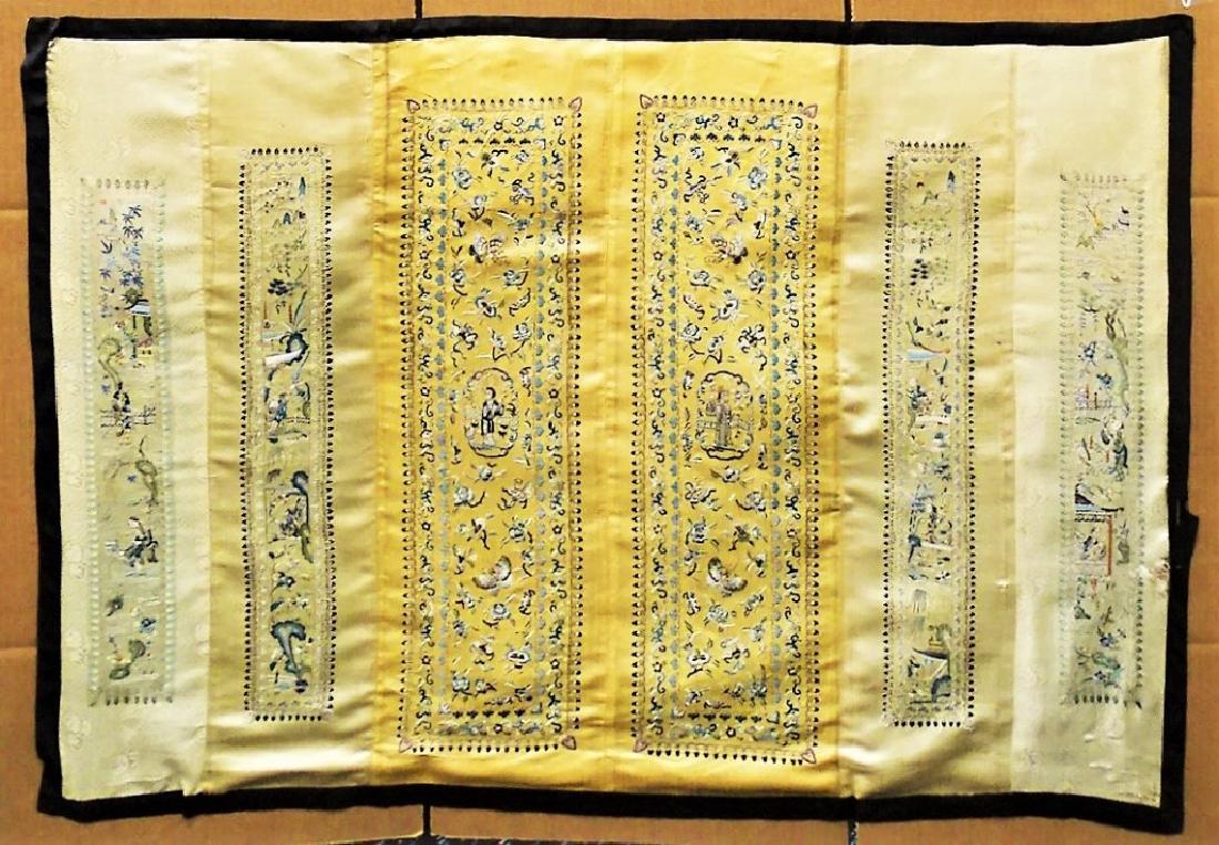 LARGE 19TH CENTURY CHINESE SILK EMBROIDERY (1 of 1)