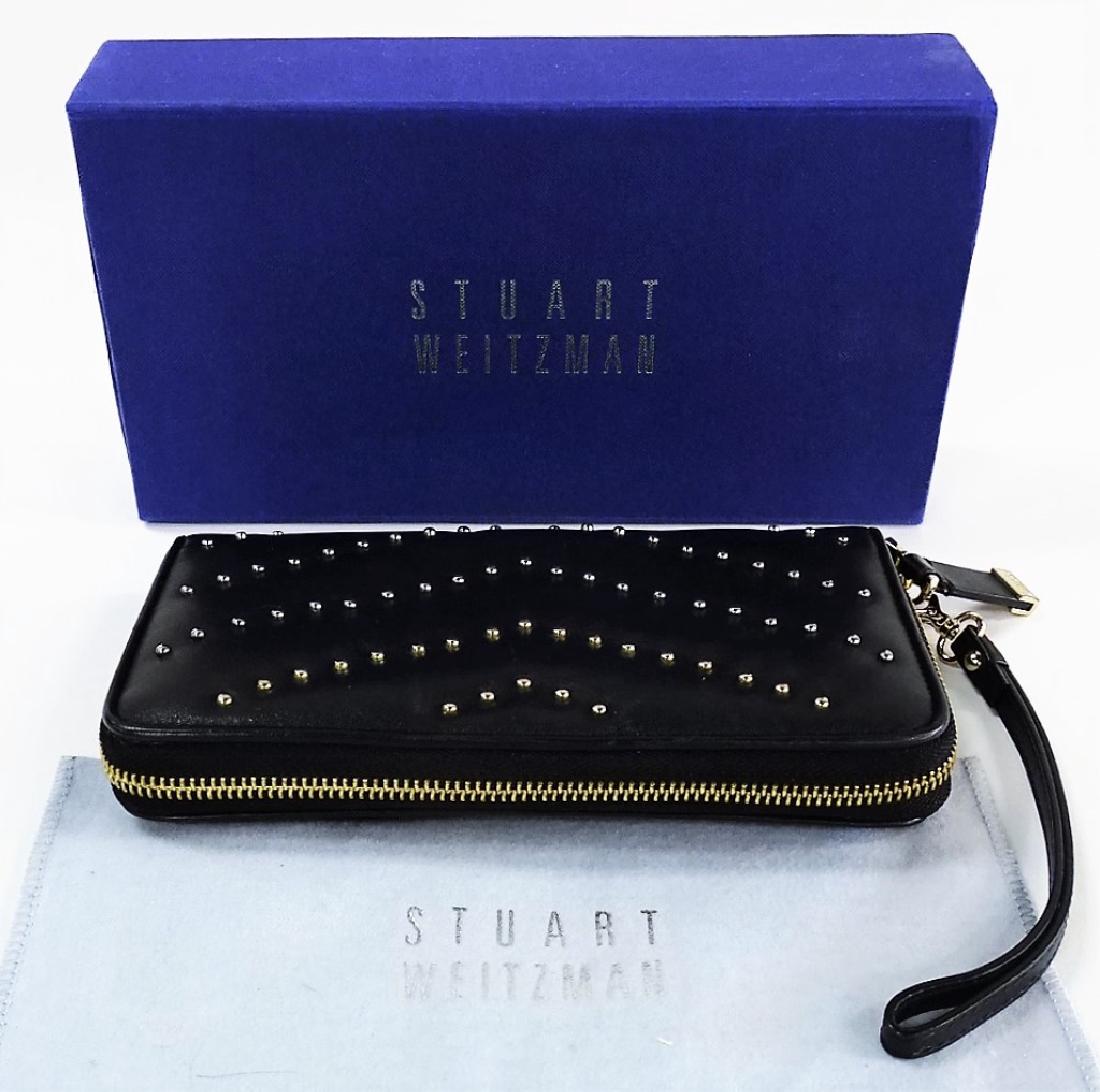 STUART WEITZMAN LEATHER ROCKSTAR CLUTCH WALLET (1 of 3)