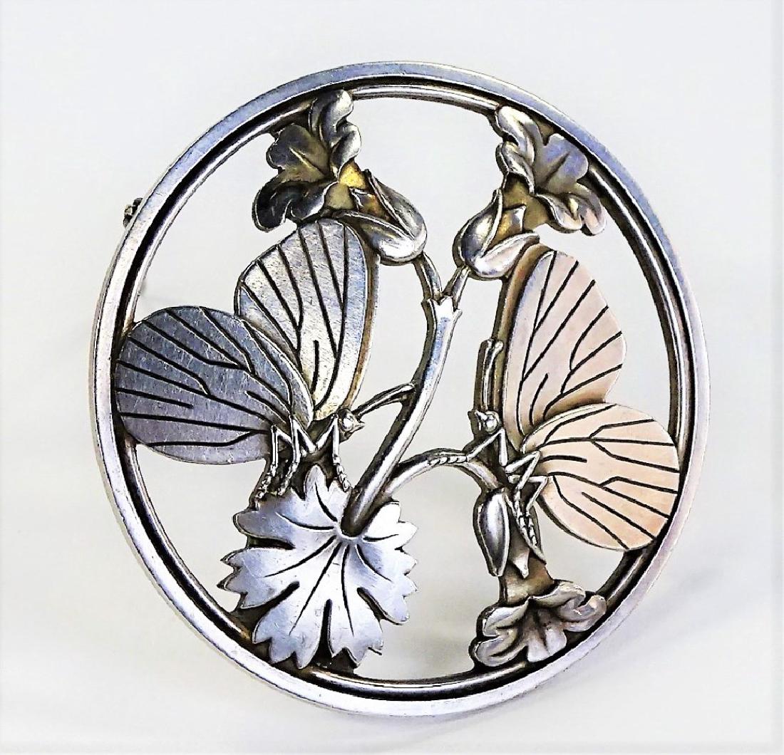 GEORG JENSEN STERLING SILVER BUTTERFLY BROOCH (1 of 4)