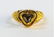 ANTIQUE 18KT YELLOW GOLD & DIAMOND HEART RING