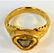 ANTIQUE 18KT YELLOW GOLD & DIAMOND HEART RING - 4