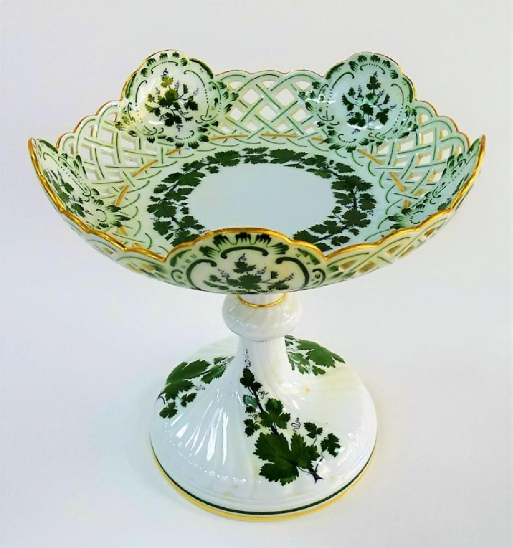 ANTIQUE MEISSEN RETICULATED IVY LEAF COMPOTE (1 of 5)