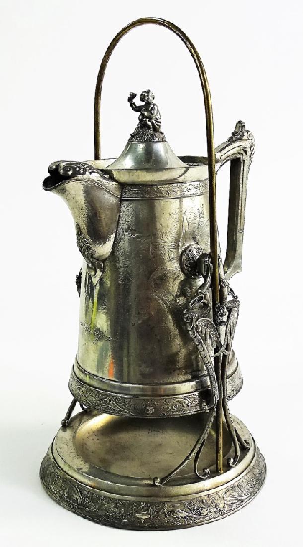 ANTIQUE AMERICAN SILVER PLATE COFFEE WARMER (1 of 4)
