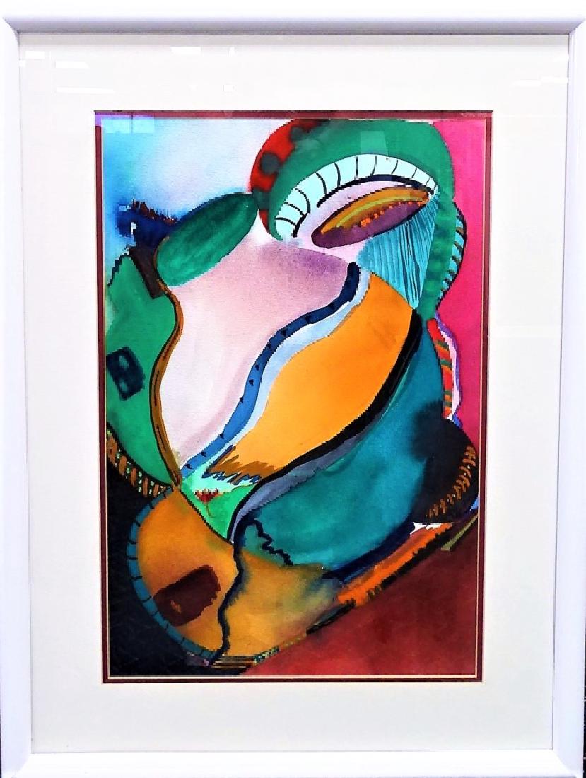 CONTEMPORARY ABSTRACT WATERCOLOR OF STILL LIFE (1 of 2)