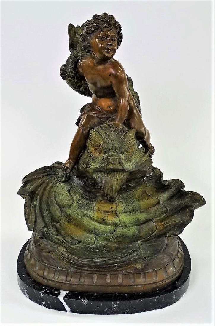 SYLVIAN KINSBURGER CAST BRONZE PUTTO SCULPTURE (1 of 4)