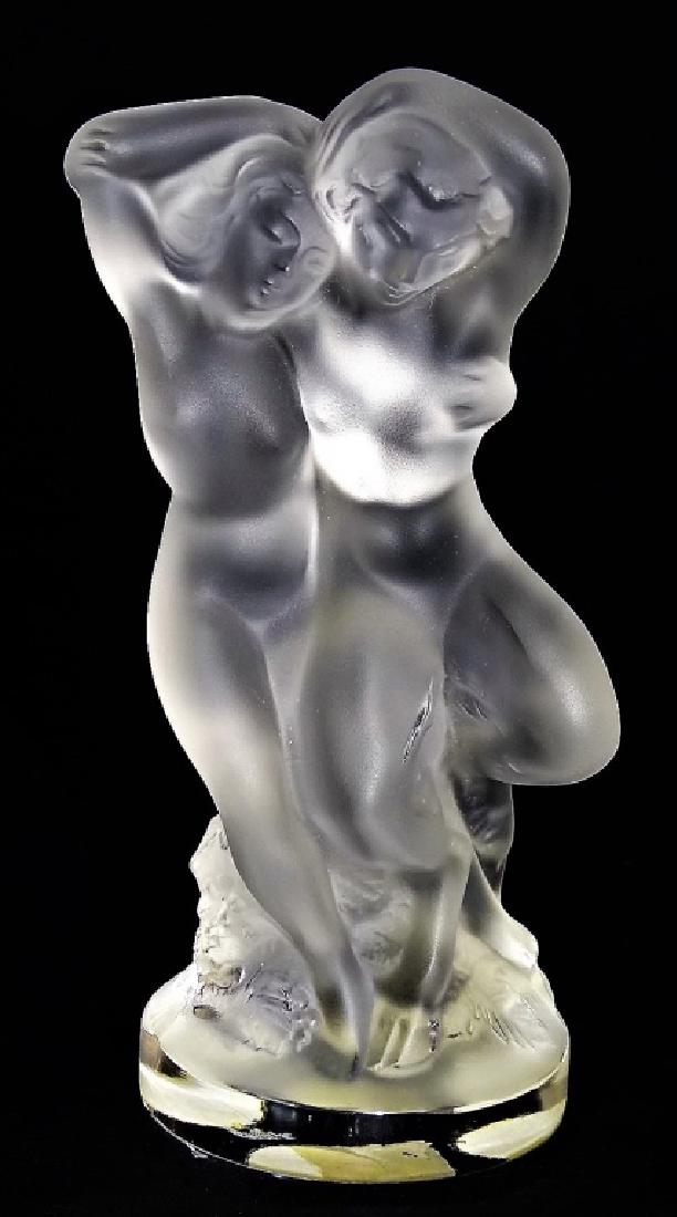 LALIQUE LE FAUNE FROSTED CRYSTAL FIGURE GROUP (1 of 4)