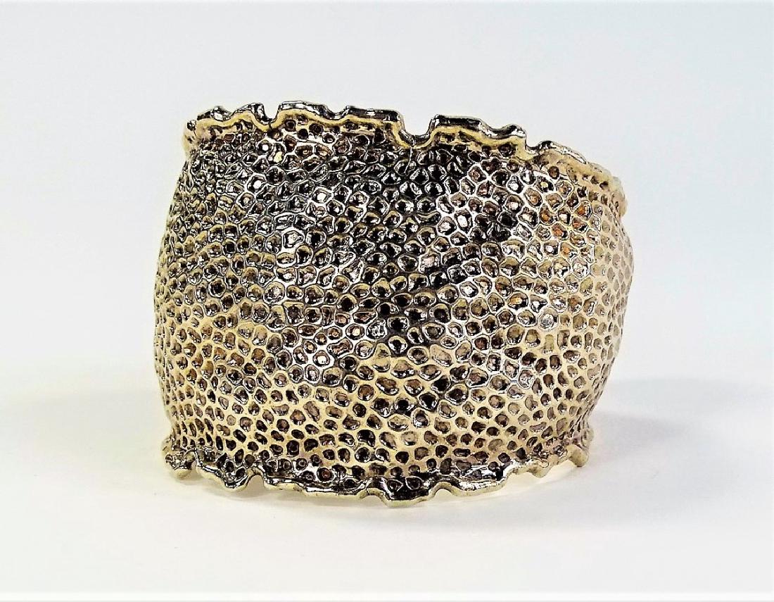VTG HAND HAMMERED STERLING SILVER CUFF BRACELET (1 of 4)