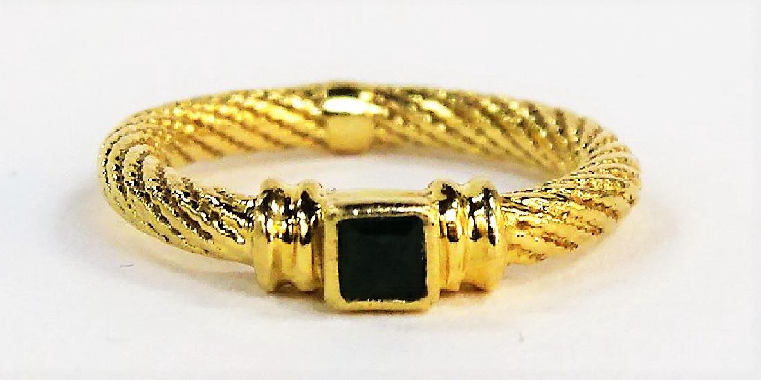 DAVID YURMAN 18KT YELLOW GOLD & TOURMALINE RING (1 of 6)