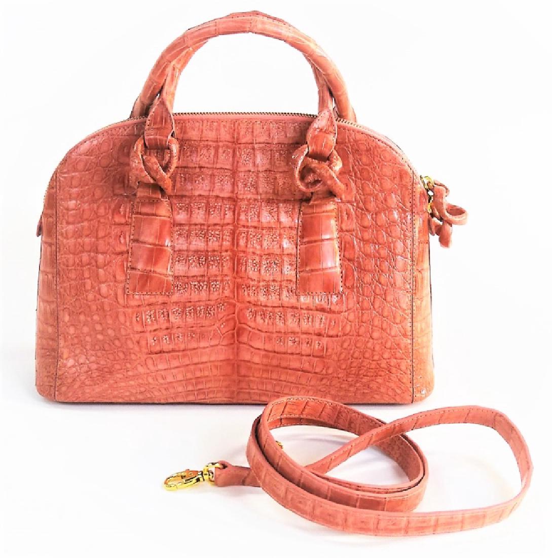 AUTHENTIC NANCY GONZALEZ PINK CROCODILE HANDBAG (1 of 5)