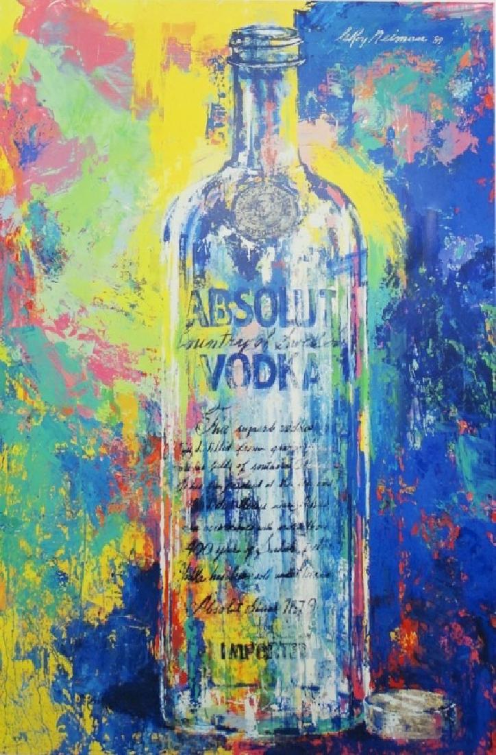 LEROY NEIMAN FRAMED ABSOLUT VODKA COLOR POSTER (1 of 2)