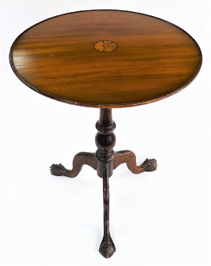 19TH C. MAHOGANY BALL & CLAW TILT TOP TABLE (1 of 2)