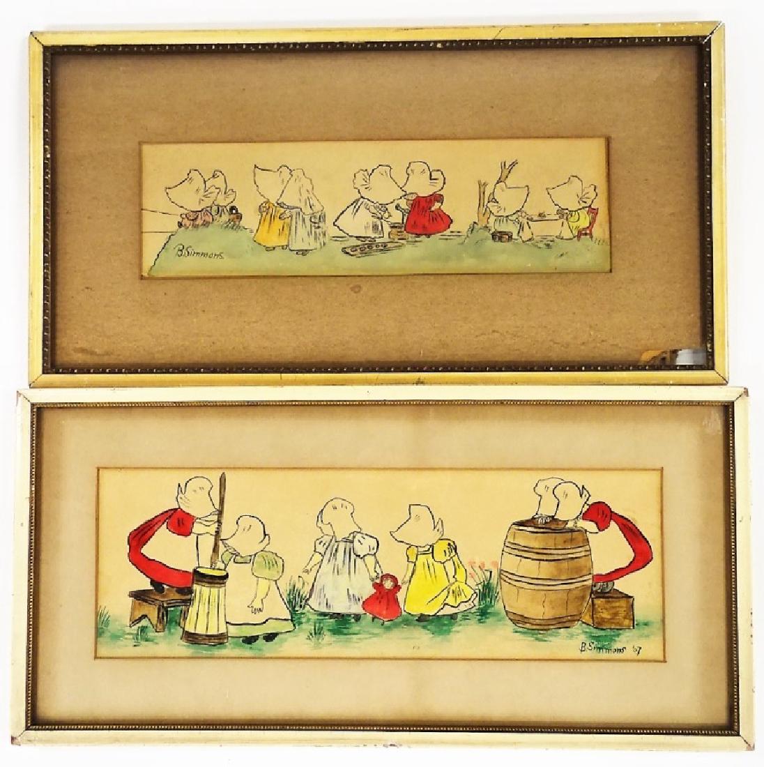 PR EARLY 20TH C. GERMAN WATERCOLOR PAINTINGS (1 of 4)