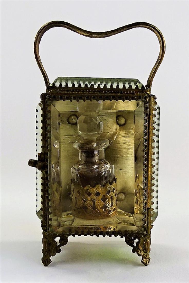 ANTIQUE FRENCH SINGLE BOTTLE PERFUME CASKET (1 of 5)