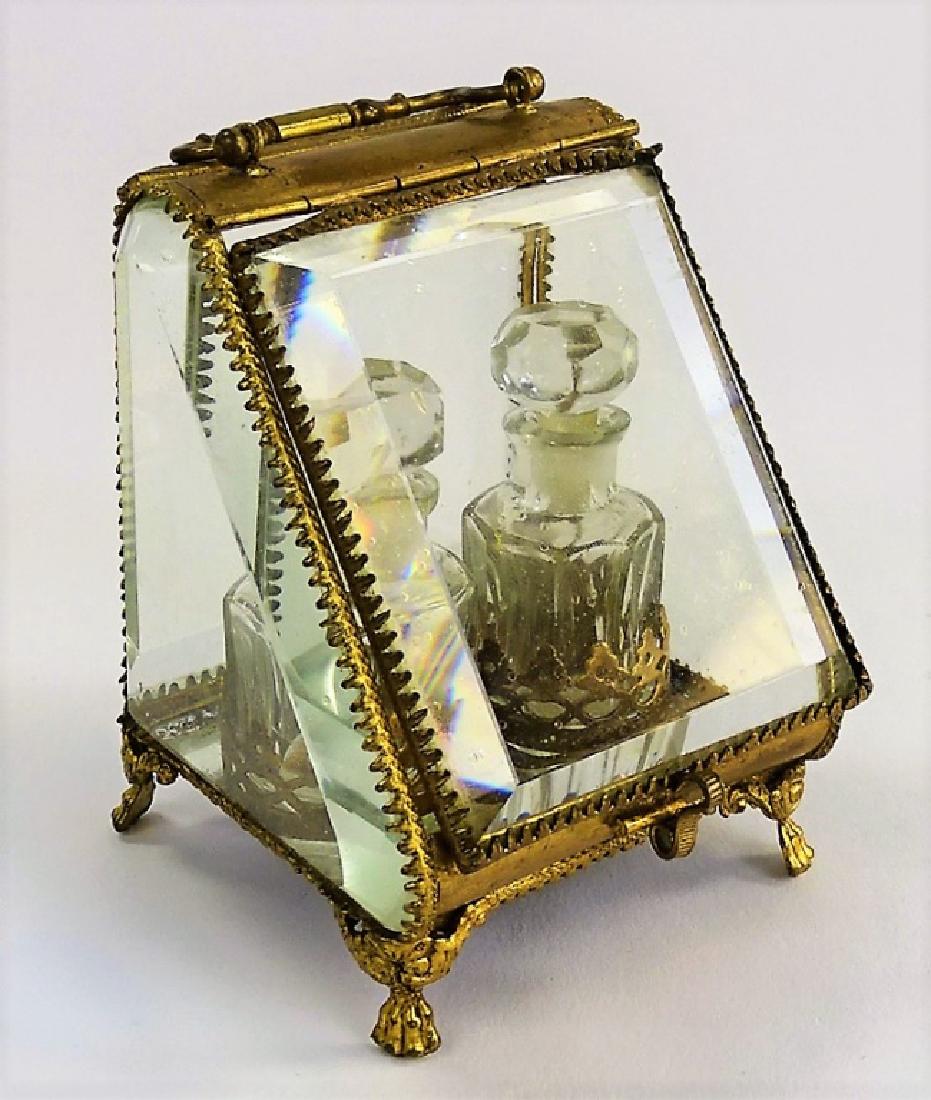 ANTIQUE FRENCH DOUBLE BOTTLE PERFUME CASKET (1 of 6)