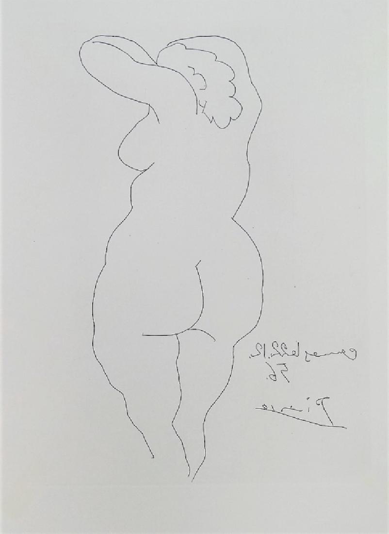 NU DE DOS ETCHING ON PAPER AFTER PABLO PICASSO (1 of 2)