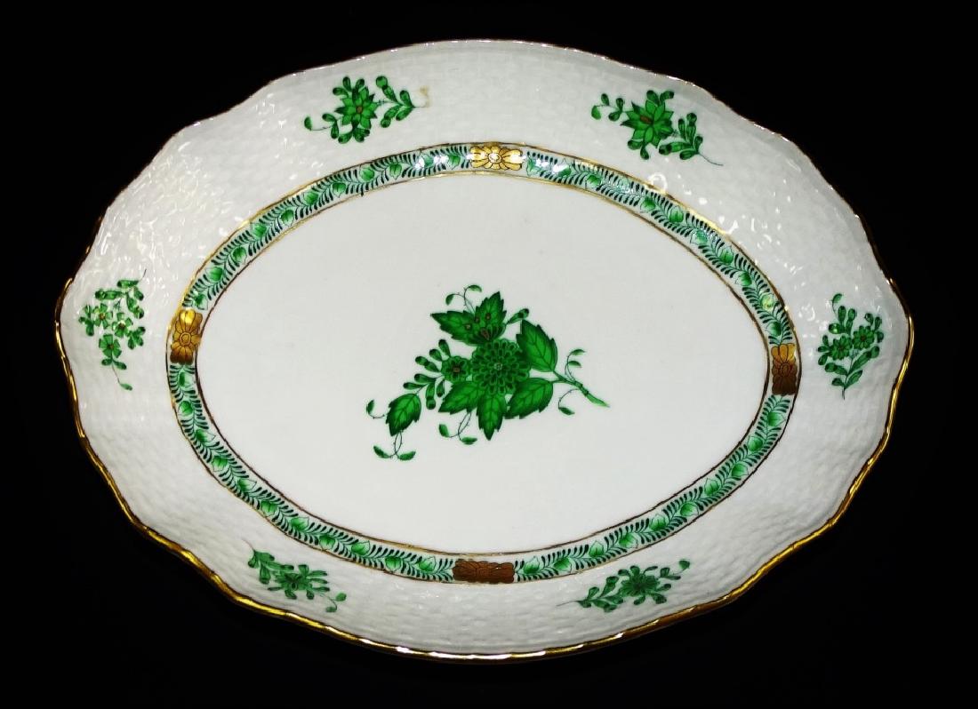 HEREND CHINESE BOUQUET GREEN VEGETABLE BOWL (1 of 4)