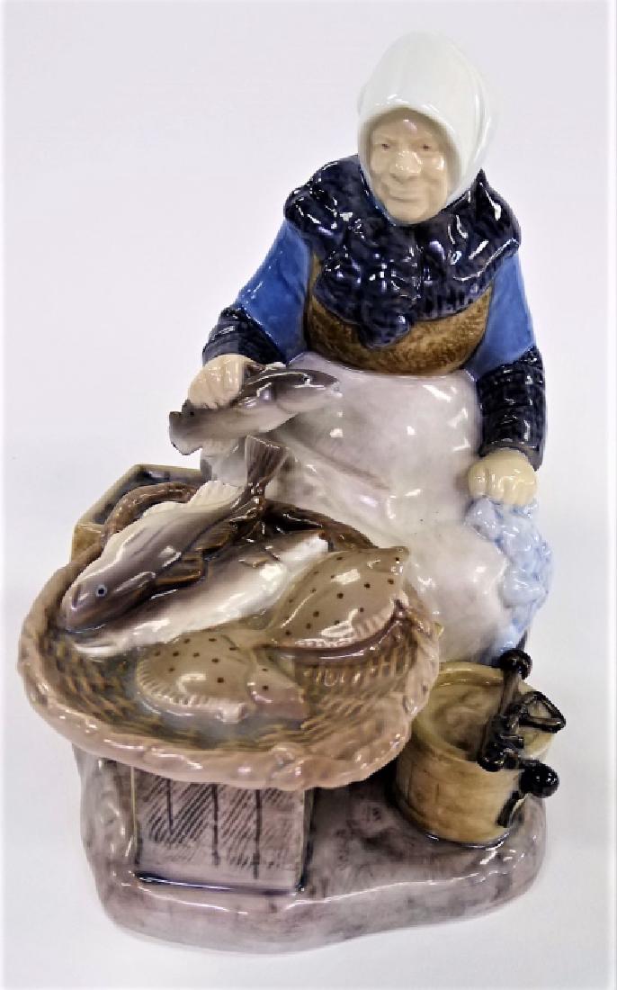 BING & GRONDAHL PORCELAIN "FISH LADY" FIGURE (1 of 3)