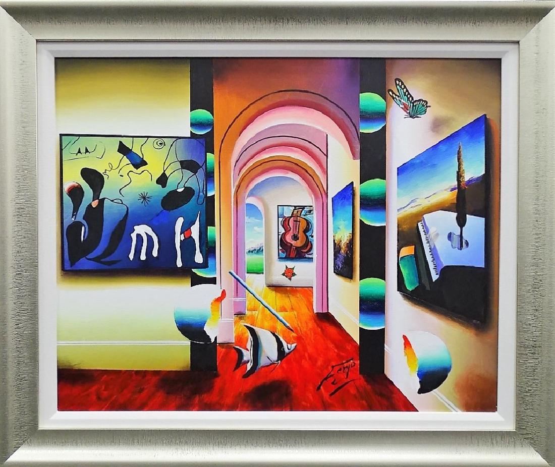 FERJO ORIGINAL LARGE OIL PAINTING FRAMED (1 of 3)
