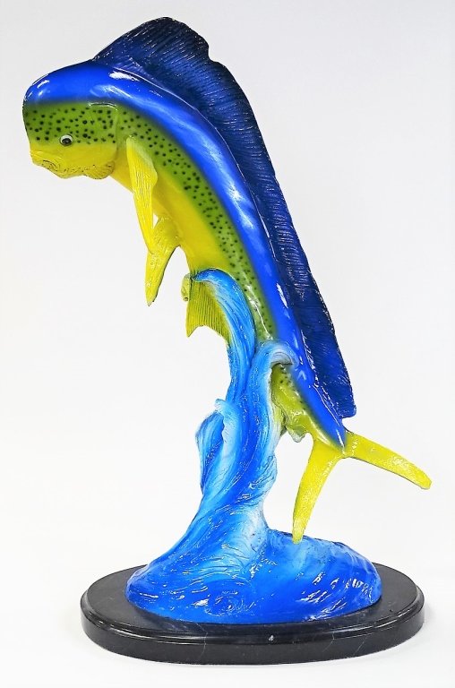 CONTEMPORARY MAHI MAHI BRONZE SCULPTURE (1 of 4)